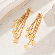 Серьги-гвоздики с кисточками из латуни MD9290-5