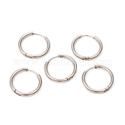 Серьги-кольца Huggie Hoop из нержавеющей стали 201 EJEW-L250-01J-P