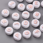 Непрозрачные белые акриловые бусины MACR-N008-45D