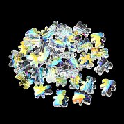 Гальванические стеклянные бусины EGLA-P059-01B-AB08
