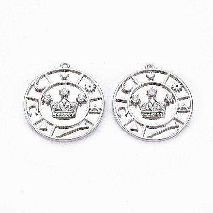 Латунные микропаве прозрачные подвески с фианитом KK-S356-685-1