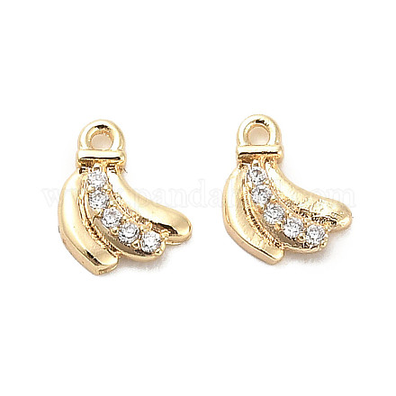 Латунные микропаве прозрачные кубические циркониевые подвески KK-C054-12G-1