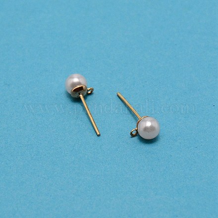 Фурнитура для сережек-гвоздиков из нержавеющей стали 304 STAS-WH0029-02A-01-1