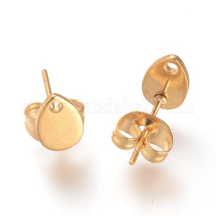 Фурнитура для сережек-гвоздиков из нержавеющей стали 304 STAS-R063-38G-1