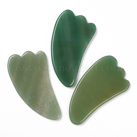 Естественные зеленые авантюрины gua sha доски G-B003-03-1