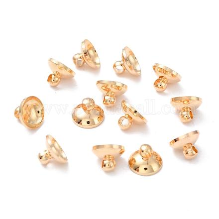 Латунная крышка для бусин KK-WH0003-8mm-02G-1