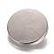 Alloy Shank Buttons, 1-Hole, Flat Round, Platinum, 30x7mm, Hole: 2mm
