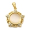 Brass Micro Pave Cubic Pendants, Cadmium Free & Nickel Free & Lead Free, with Resin, Tortoise, Real 18K Gold Plated, 19x17.5x4mm, Hole: 4.5x2.5mm