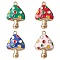 8Pcs 4 Colors Autumn Theme Rack Plating Alloy Enamel Pendants, Cadmium Free & Nickel Free & Lead Free, Light Gold, Mushroom, Mixed Color, 23x16x3.5mm, Hole: 1.5mm, 2pcs/color
