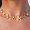 Bohemian Summer Beach Style 18K Gold Plated Shell Shape Initial Pendant Necklaces