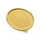 304 Stainless Steel Ring Components, Pad Ring Settings, Oval, Ion Plating(IP), Real 18K Gold Plated, Tray: 18x13mm, Oval: 21x16mm, Inner Diameter: 18mm