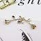 Alloy Rose Pendants, Golden, 40x20mm