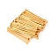 304 Stainless Steel Flat Head Pins, Real 18K Gold Plated, 15.5x0.6mm, Head: 1.4mm