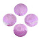 Spray Painted Natural Capiz Shell Pendants, AB Color, Disc Charms, Medium Orchid, 40x0.5~1mm, Hole: 1.8~2mm