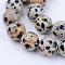 Natural Dalmatian Jasper Beads Strands, Round, 6~6.5mm, Hole: 1mm, about 58~60pcs/strand, 15 inch