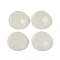 Translucent Epoxy Resin Glitter Powder Decoden Cabochons, Faceted Half Round/Dome, WhiteSmoke, 19.5x9mm
