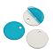 Aluminum Pendants, Blank Tags, Flat Round, Platinum, 25.5x1mm, Hole: 3mm