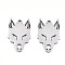 Non-Tarnish 201 Stainless Steel Pendants, Laser Cut, Wolf, Stainless Steel Color, 18.5x12x0.9mm, Hole: 1.4mm