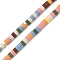 Handmade Porcelain Imitation Lava Rock Beads Strands, Column, Bright Glazed Porcelain, Colorful, 4x2~2.5mm, Hole: 0.6mm, about 155~157pcs/strand, 14.96~15.16''(38~38.5cm)