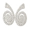 Non-Tarnish 304 Stainless Steel Pendants, Number 6 Charm, Stainless Steel Color, 29x14x1mm, Hole: 0.7mm