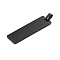 304 Stainless Steel Pendants, Laser Cut, Stamping Blank Tag, Rectangle, Electrophoresis Black, 48x15x1.4mm, Hole: 6mm