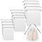 12Pcs 3 Styles Rectangle EVA Waterproof Drawstring Bags, Frosted Gift Storage Pouches with Polyester Cord, WhiteSmoke, 39.5~45x30~55x0.01~0.02cm, 4pcs/style