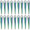 UNICRAFTALE 24pcs Rainbow Cone Charm 25mm Hypoallergenic Alloy Punk Style Charm Spike Pendants Dangle Earring Charm for DIY Jewelry Making