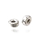 Brass Smooth Beads, Flat Round, Lead Free & Cadmium Free, Rack Plating, Lasting Plated, Platinum, 4x2mm, Hole: 1.4mm