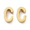 Ion Plating(IP) 304 Stainless Steel Charms, Alphabet, Golden, Letter.C, 8x5x3mm, Hole: 1.8mm