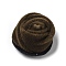 Velvet Cloth Fabric Cabochons, Rose Flower, Camel, 23~24x16mm