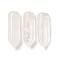 Natural Quartz Crystal Pointed Pendants, Rock Crystal Faceted Bullet Shaped Charms, 20~20.5x6.5~7x6~6.5mm, Hole: 1.6mm