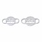Non-Tarnish Halloween Theme Expression 304 Stainless Steel Links Connectors, Grimace, Stainless Steel Color, 30.5x18x1.5mm, Hole: 5x7mm