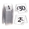 27Pcs Acrylic Tent Table Number Sign, Reservation Signage Board, Desk Sign Plate, for Wedding, Hotel, Resturant, Number 2~30, Square, 76.5x75x70mm