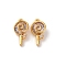 Brass Micro Pave Cubic Zirconia Pendants, Lollipop Charms, Long-Lasting Plated, Nickel Free, Real 18K Gold Plated, Clear, 12x6x4.5mm, Hole: 1.2mm
