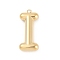 304 Stainless Steel Pendants, Ion Plating(IP), Letter Charm, Letter I, 38x17x6.5mm hole: 2.3mm