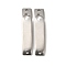 Tarnish Resistant 201 Stainless Steel Connector Charms, Curved Rectangle Links with Hollow Pattern, Stainless Steel Color, Cross, 30x6x0.8mm, Hole: 1.4mm