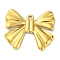Ion Plating(IP) 304 Stainless Steel Pendants, Bowknot Charm, Real 18K Gold Plated, 27x31x3mm, Hole: 1.8mm
