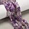Natural Purple Rutilated Quartz Beads Strands, Nuggets, Tumbled Stone, 7.5~14.5x7.5~12x5.5~8.5mm, Hole: 0.8mm, about 37~39pcs/strand, 15.75''(40cm)