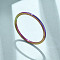 304 Stainless Steel Plain Band Rings, Rainbow Color, 1mm, US Size 7 1/4(17.5mm)