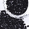 Grade A Glass Seed Beads, Hexagon(Two Cut), Opaque Colours, Black, 1.5~2.5x1.5~2mm, Hole: 0.8mm, about 2100pcs/bag, 450g/bag