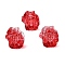 Glass Beads, Fox, FireBrick, 20x19x15mm, Hole: 1.2mm