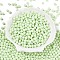 Opaque Baking Painted Glass Beads, Round, Pale Green, 5.5x4.5~5mm, Hole: 1mm, about 2500pcs/pound