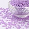 Glass Seed Beads, Ceylon, Round, Plum, 3mm, Hole: 1mm, about 10000pcs/pound