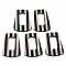 Resin & Wood Pendants, Trapezoid, Black, 38x27x3mm, Hole: 2mm