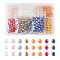 400Pcs 8 Style Electroplate Glass Beads Strands, AB Color Plated, Faceted, Strawberry, Mixed Color, 6x6mm, Hole: 1.4mm, 50Pcs/color