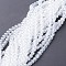 Glass Beads Strands, Round, Clear AB, AB Color Plated, The beads about 4mm in diameter, hole: 1mm, about 13 inch/strand, about 80pcs/strand