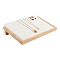 NBEADS Wood Jewelry Display Tray with Velvet, Slant Back Jewelry Display Holder Showcase Pendant Jewelry Display Organizer for Necklaces Rings Earrings Bracelets Jewelry, Cornsilk
