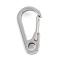 Non-Tarnish 304 Stainless Steel Push Gate Snap Keychain Clasp Findings, Stainless Steel Color, 20x10x5mm, Hole: 3.7mm
