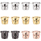 BENECREAT 12Pcs Bulldog Beads Brass Micro Pave Cubic Zirconia Puppy Beads 4 Color for Jewelry Bracelet DIY Craft, 0.5x0.45inch