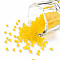 Glass Seed Beads, Frosted Colors, Round, Yellow, 2mm